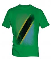Tanzania Faded Flag Mens T-Shirt