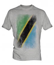Tanzania Faded Flag Mens T-Shirt