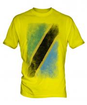 Tanzania Faded Flag Mens T-Shirt