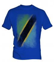 Tanzania Faded Flag Mens T-Shirt