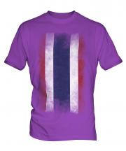 Thailand Faded Flag Mens T-Shirt