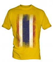 Thailand Faded Flag Mens T-Shirt