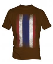 Thailand Faded Flag Mens T-Shirt