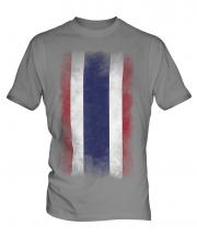Thailand Faded Flag Mens T-Shirt
