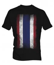 Thailand Faded Flag Mens T-Shirt