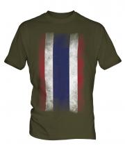 Thailand Faded Flag Mens T-Shirt