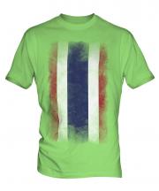 Thailand Faded Flag Mens T-Shirt