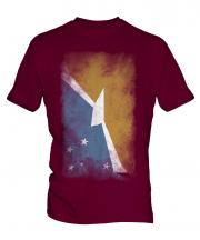 Tierra Del Fuego Province Faded Flag Mens T-Shirt