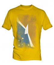 Tierra Del Fuego Province Faded Flag Mens T-Shirt