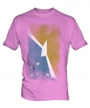 Tierra Del Fuego Province Faded Flag Mens T-Shirt