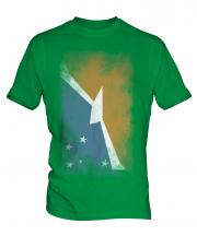 Tierra Del Fuego Province Faded Flag Mens T-Shirt