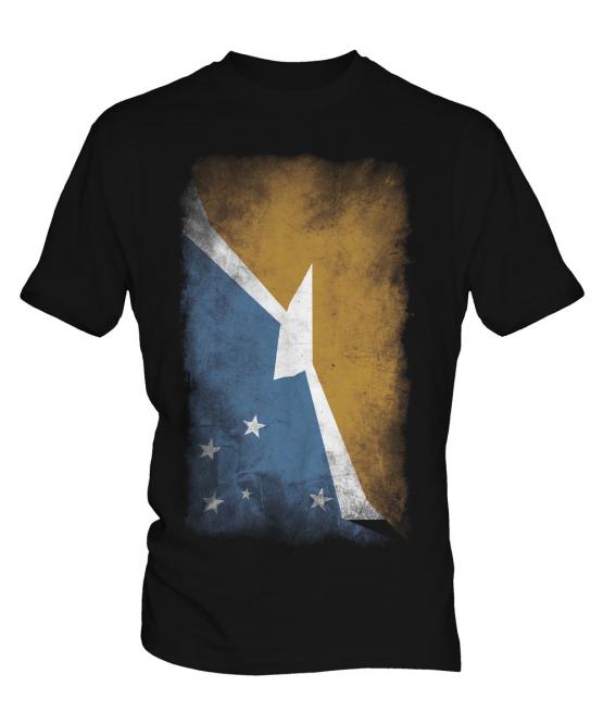 Tierra Del Fuego Province Faded Flag Mens T-Shirt