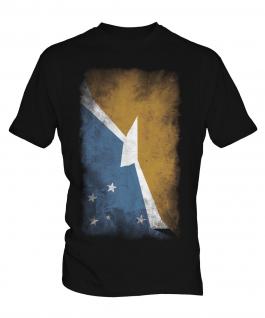 Tierra Del Fuego Province Faded Flag Mens T-Shirt