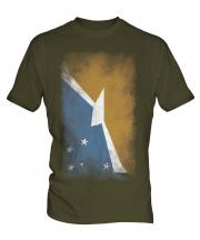 Tierra Del Fuego Province Faded Flag Mens T-Shirt