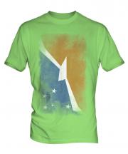 Tierra Del Fuego Province Faded Flag Mens T-Shirt
