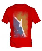 Tierra Del Fuego Province Faded Flag Mens T-Shirt