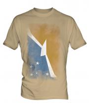 Tierra Del Fuego Province Faded Flag Mens T-Shirt