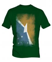Tierra Del Fuego Province Faded Flag Mens T-Shirt