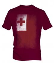 Tonga Faded Flag Mens T-Shirt