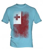 Tonga Faded Flag Mens T-Shirt