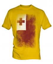 Tonga Faded Flag Mens T-Shirt