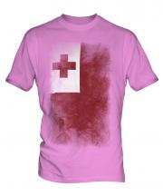 Tonga Faded Flag Mens T-Shirt