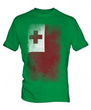Tonga Faded Flag Mens T-Shirt