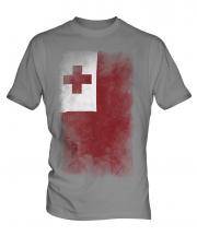Tonga Faded Flag Mens T-Shirt