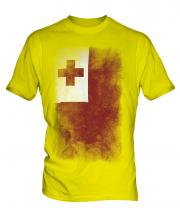 Tonga Faded Flag Mens T-Shirt