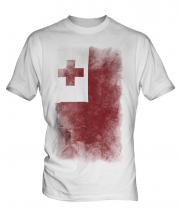 Tonga Faded Flag Mens T-Shirt