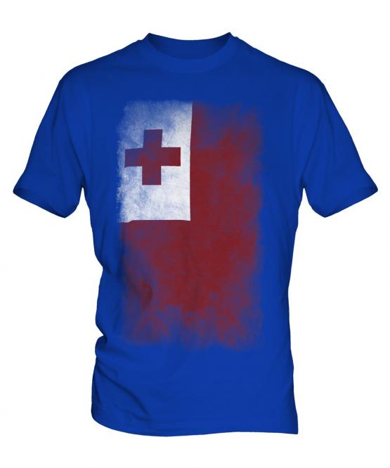 Tonga Faded Flag Mens T-Shirt
