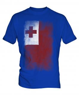 Tonga Faded Flag Mens T-Shirt
