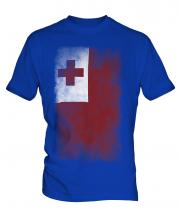 Tonga Faded Flag Mens T-Shirt
