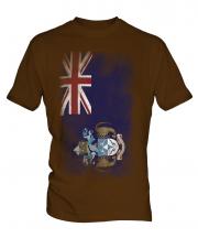 Tristan Da Cunha Faded Flag Mens T-Shirt