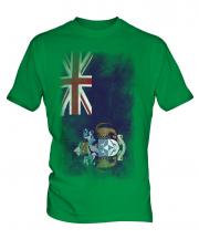 Tristan Da Cunha Faded Flag Mens T-Shirt