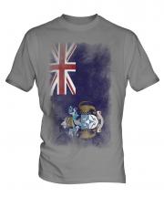 Tristan Da Cunha Faded Flag Mens T-Shirt