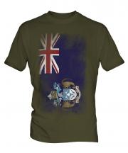 Tristan Da Cunha Faded Flag Mens T-Shirt