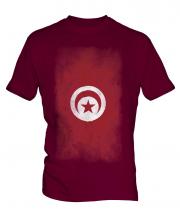 Tunisia Faded Flag Mens T-Shirt