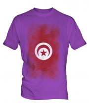 Tunisia Faded Flag Mens T-Shirt