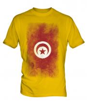 Tunisia Faded Flag Mens T-Shirt