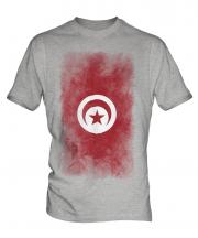 Tunisia Faded Flag Mens T-Shirt