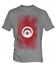 Tunisia Faded Flag Mens T-Shirt