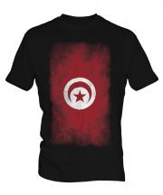 Tunisia Faded Flag Mens T-Shirt