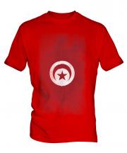 Tunisia Faded Flag Mens T-Shirt