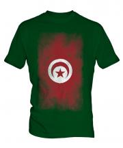 Tunisia Faded Flag Mens T-Shirt