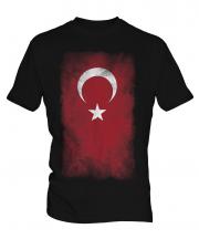 Turkey Faded Flag Mens T-Shirt