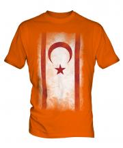 Turkish Republic Of Northern Cyprus Faded Flag Mens T-Shirt