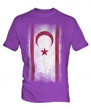 Turkish Republic Of Northern Cyprus Faded Flag Mens T-Shirt