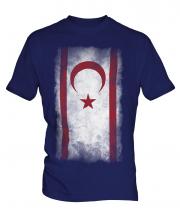Turkish Republic Of Northern Cyprus Faded Flag Mens T-Shirt