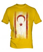 Turkish Republic Of Northern Cyprus Faded Flag Mens T-Shirt